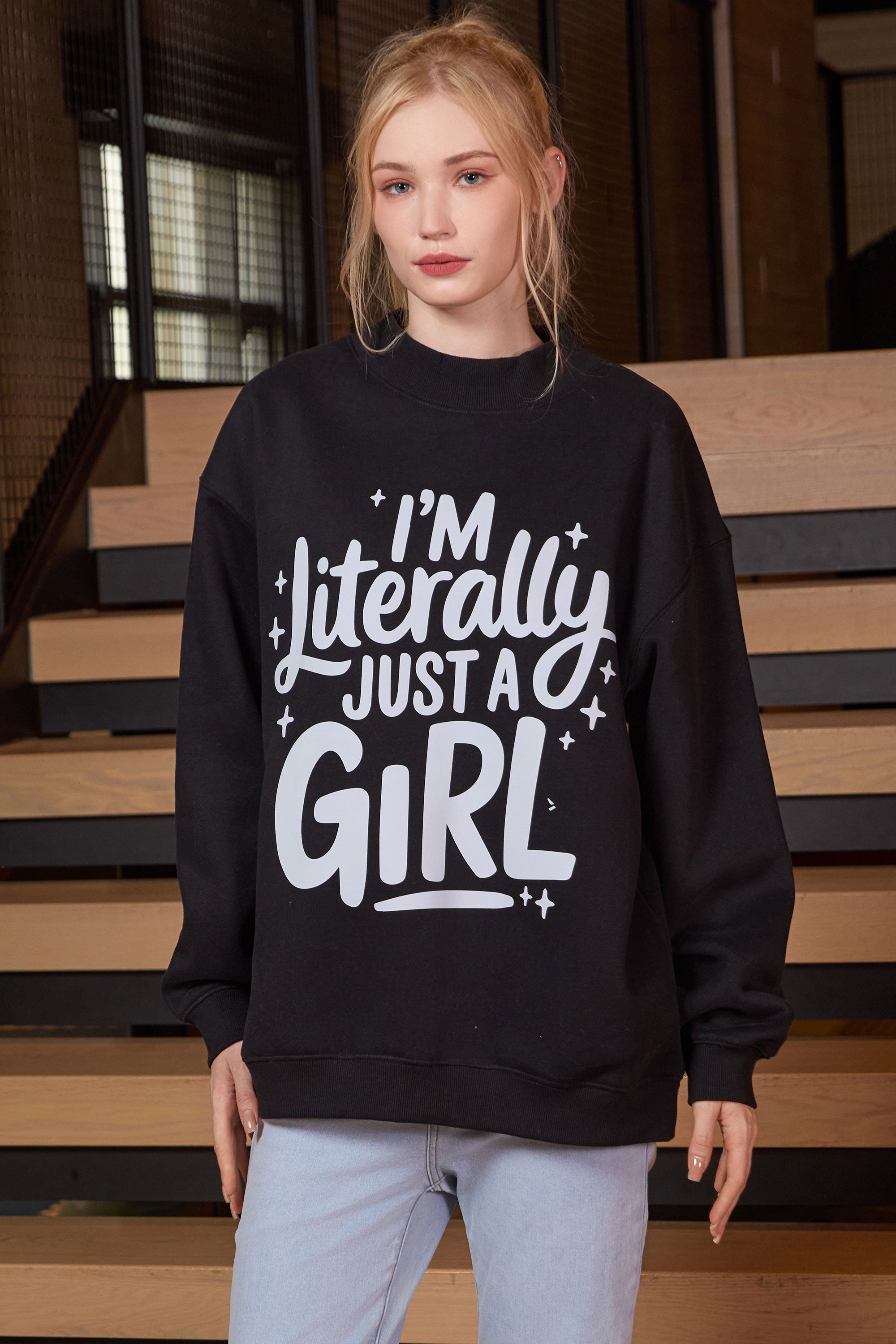 Just a Girl Statement Crewneck