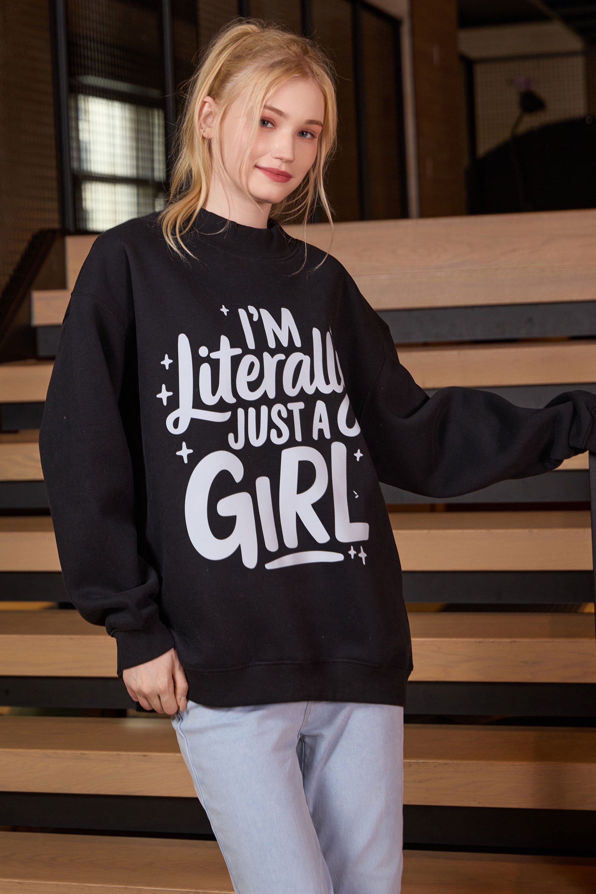 Just a Girl Statement Crewneck