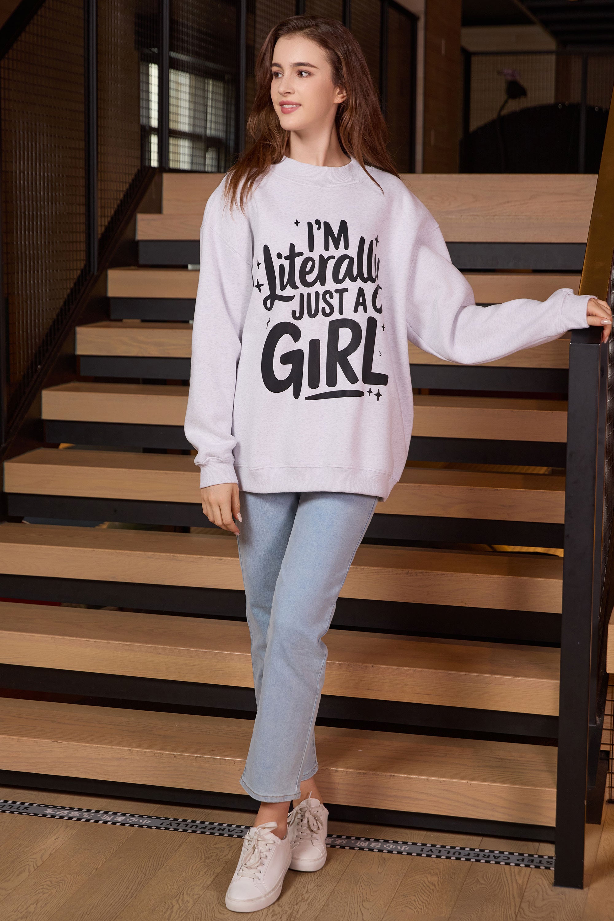 Just a Girl Statement Crewneck