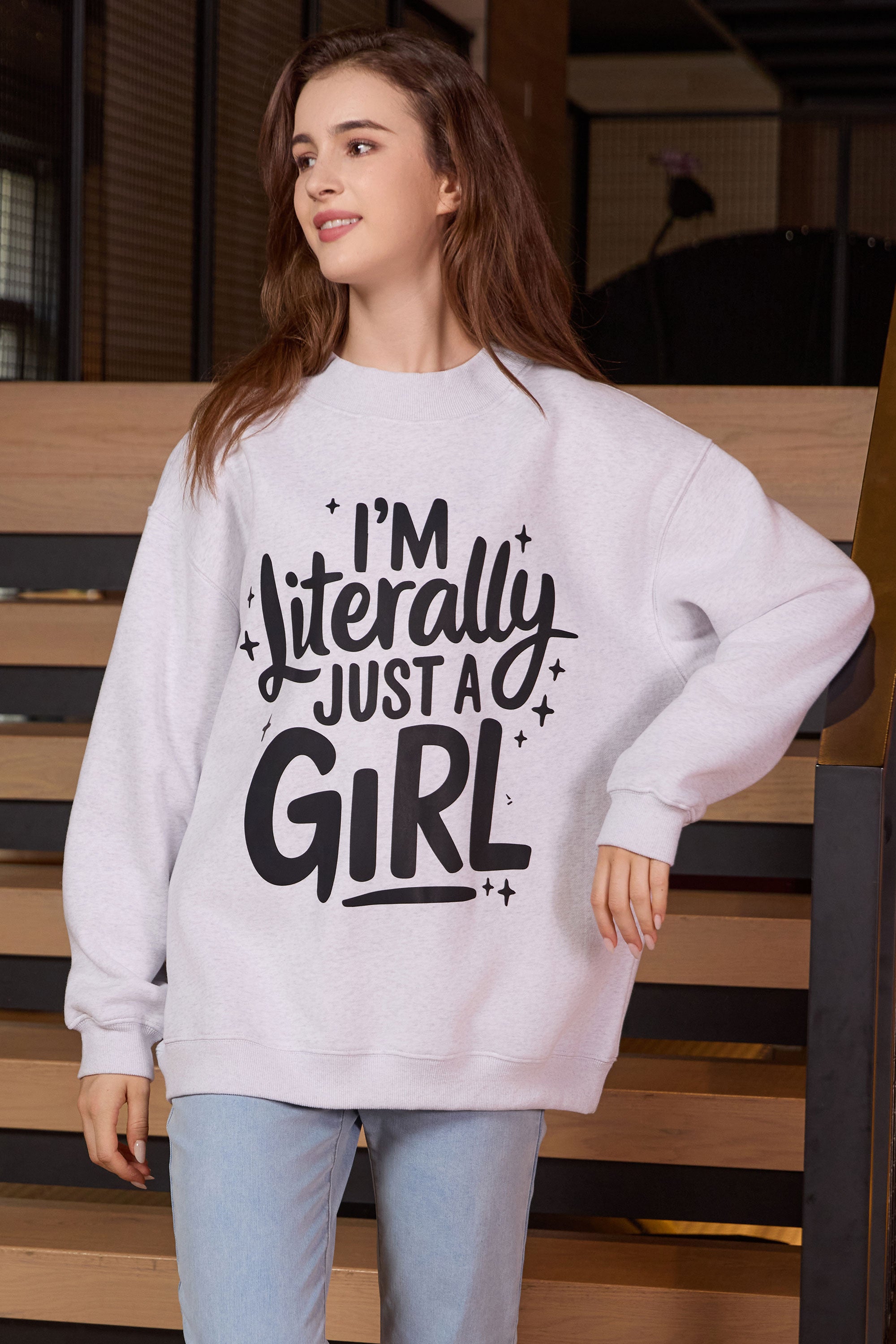 Just a Girl Statement Crewneck