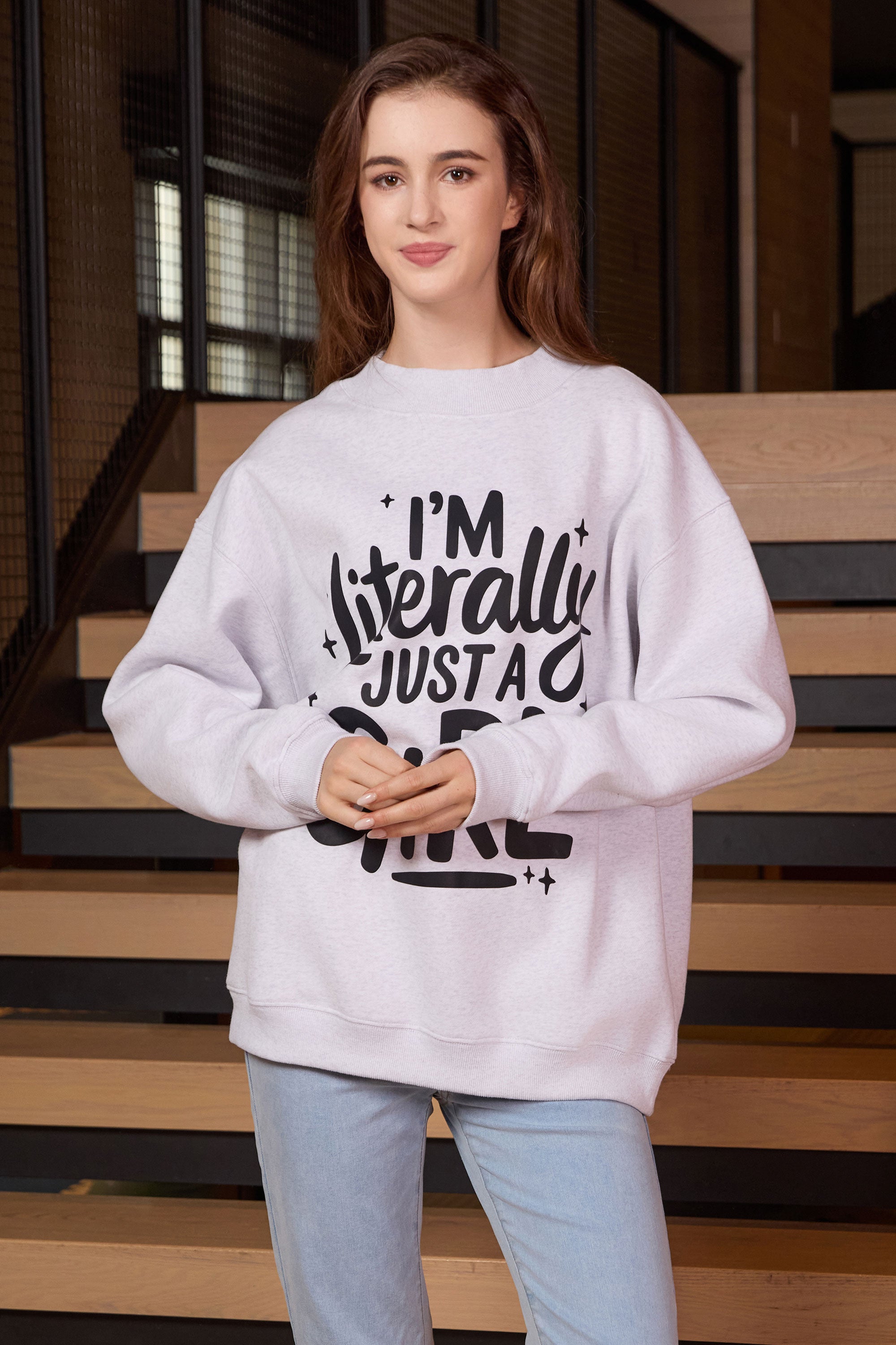 Just a Girl Statement Crewneck