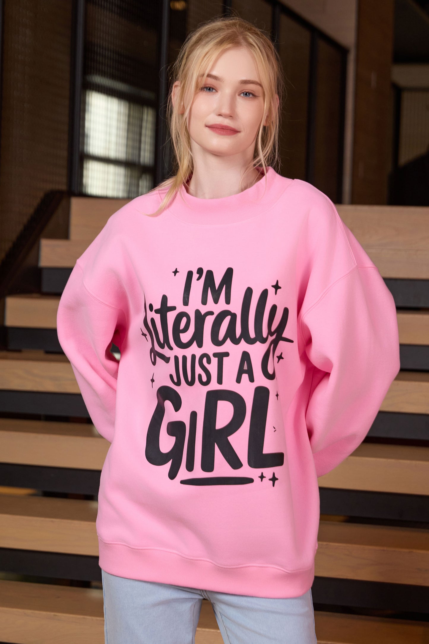 Just a Girl Statement Crewneck