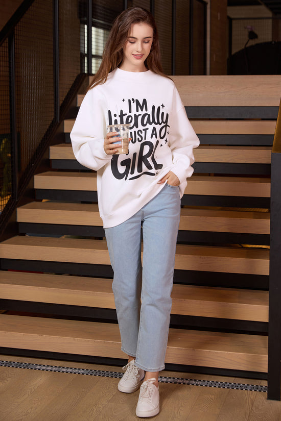 Just a Girl Statement Crewneck