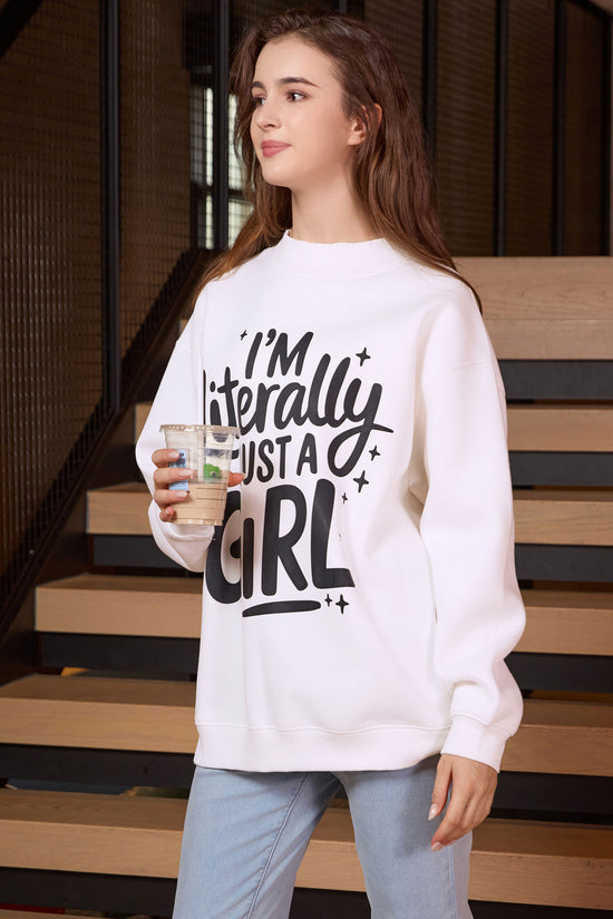 Just a Girl Statement Crewneck