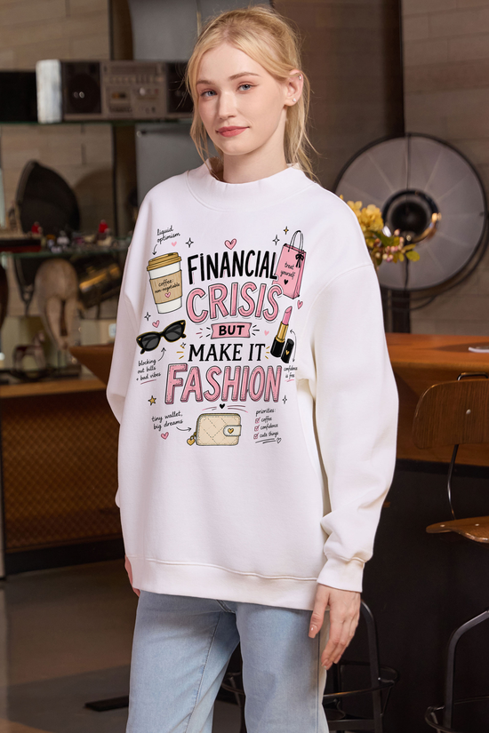 M004-F017 WHITE F2 — Financial Crisis 1 graphic on M004 white garment