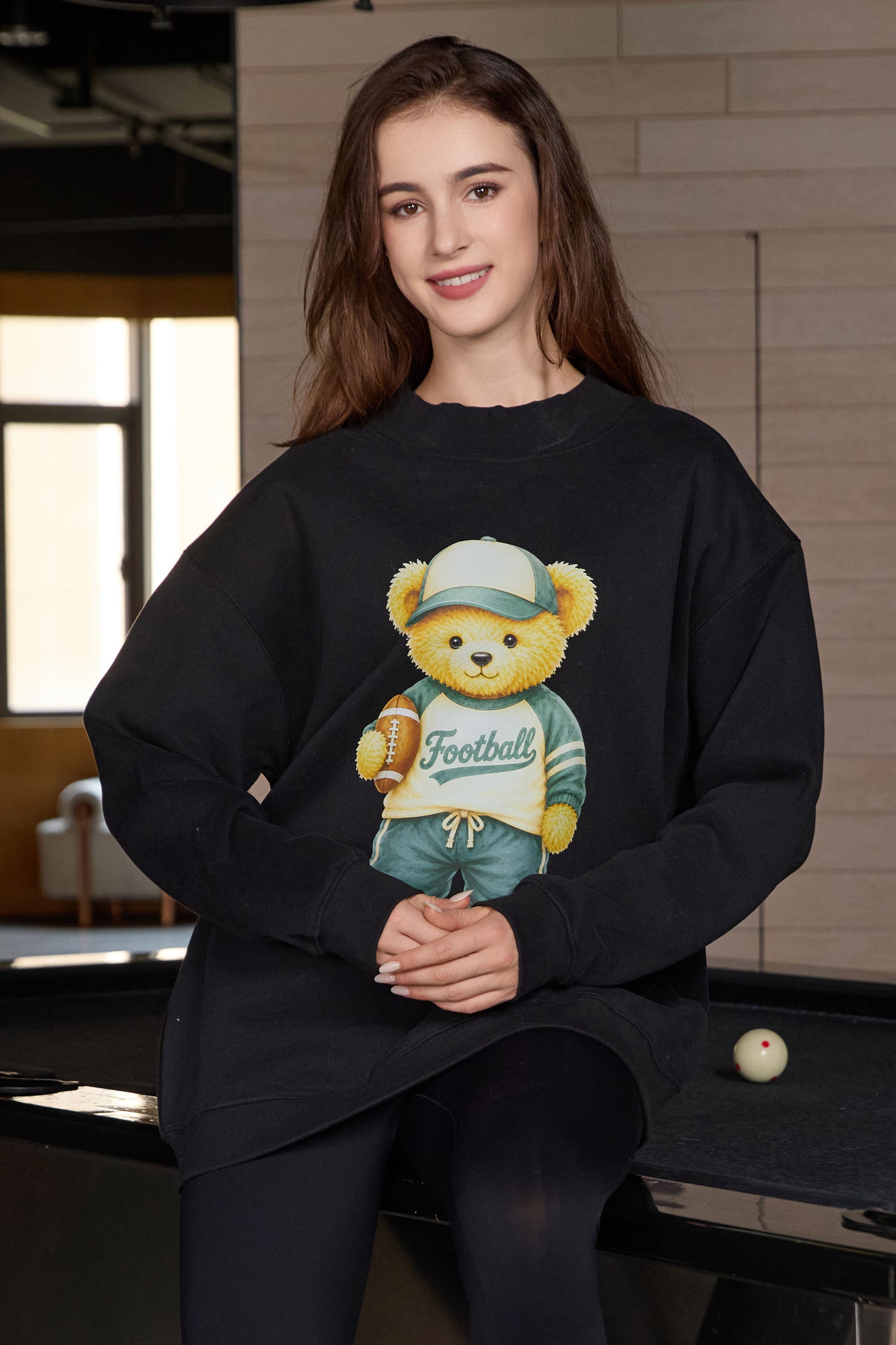 Football Teddy Mockneck sweatshirt