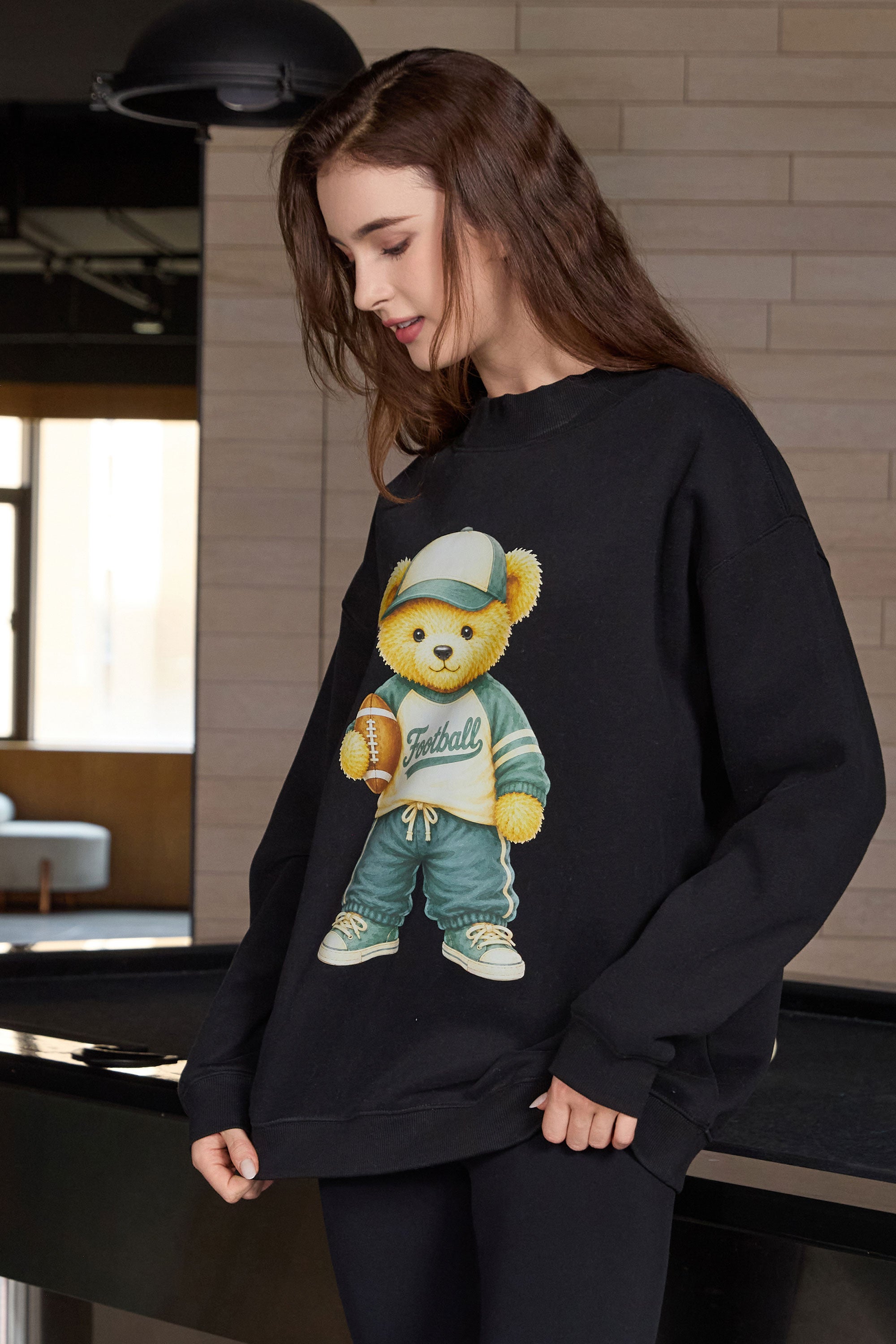 Football Teddy Mockneck sweatshirt