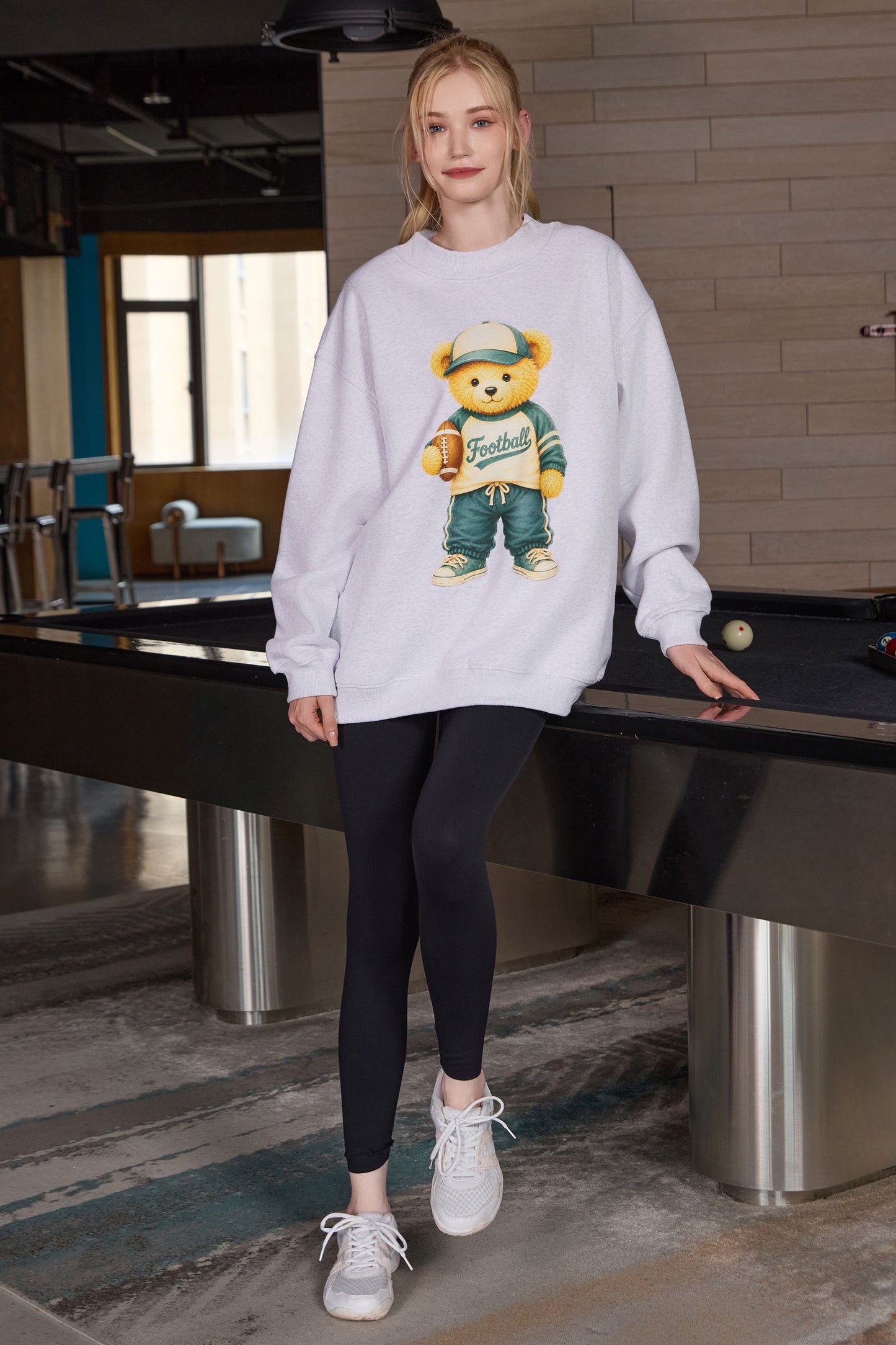 Football Teddy Mockneck sweatshirt