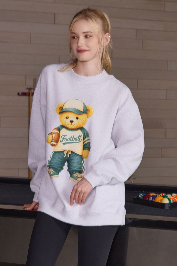 Football Teddy Mockneck sweatshirt