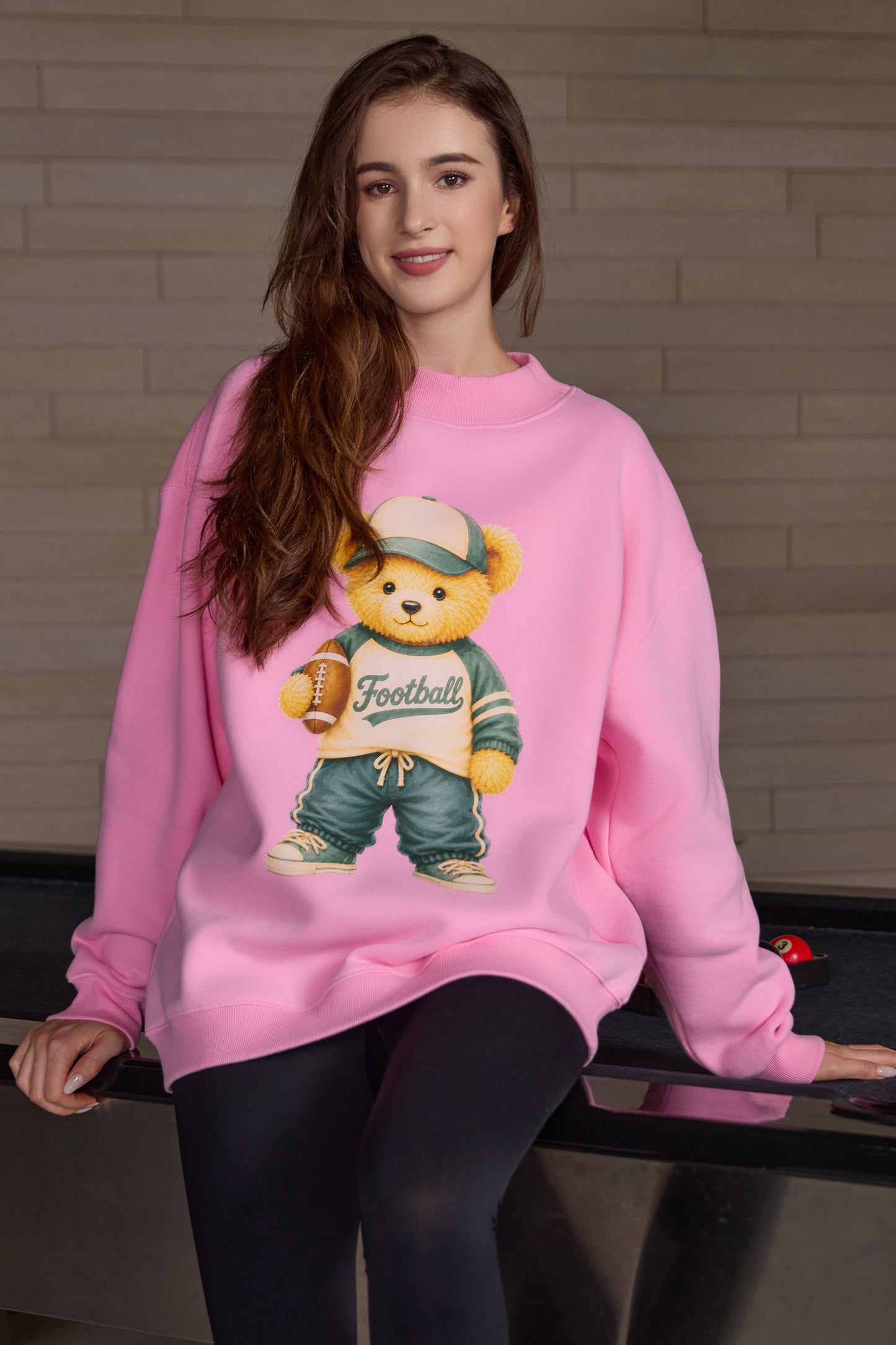 Football Teddy Mockneck sweatshirt
