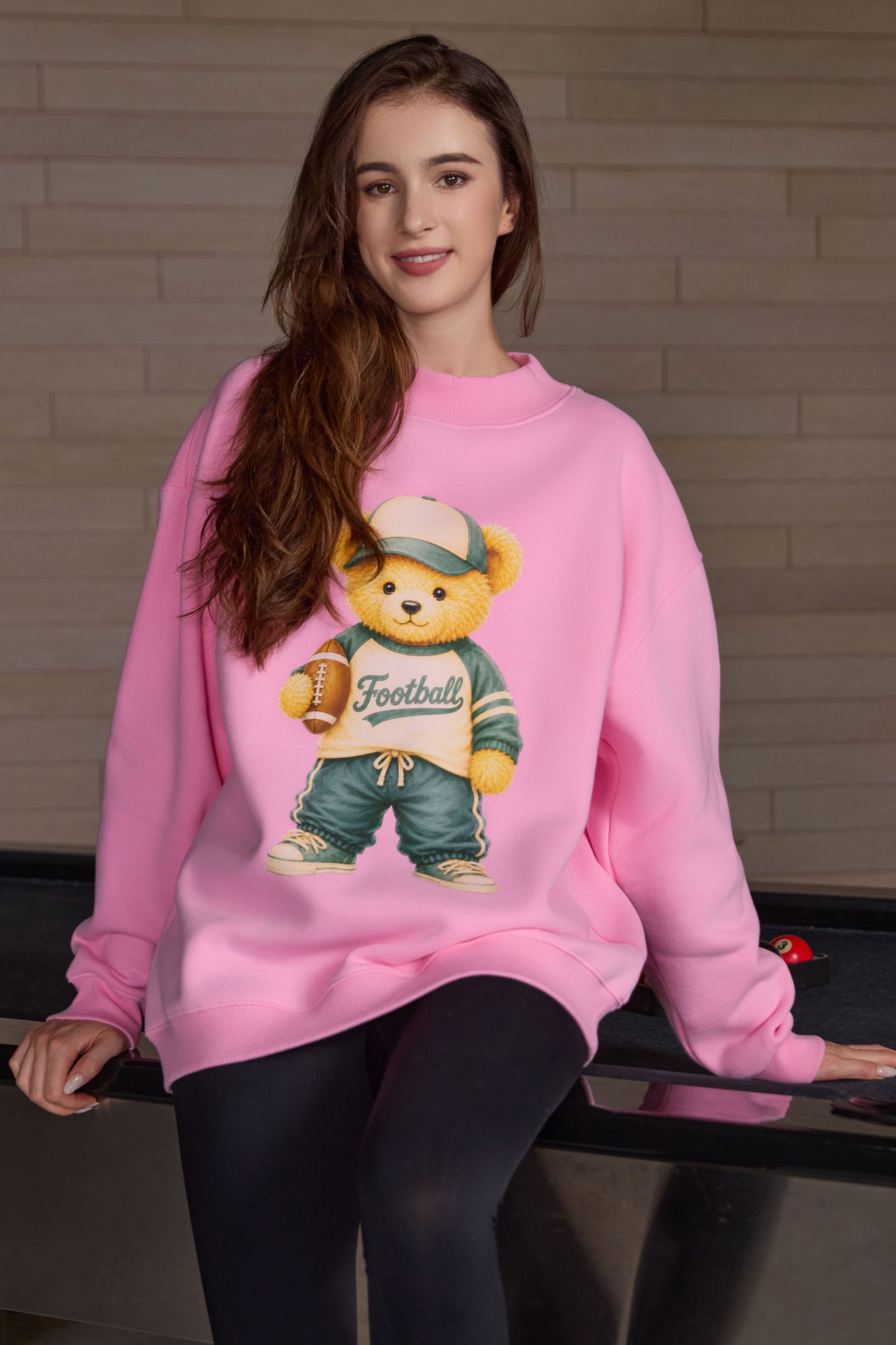Football Teddy Mockneck sweatshirt