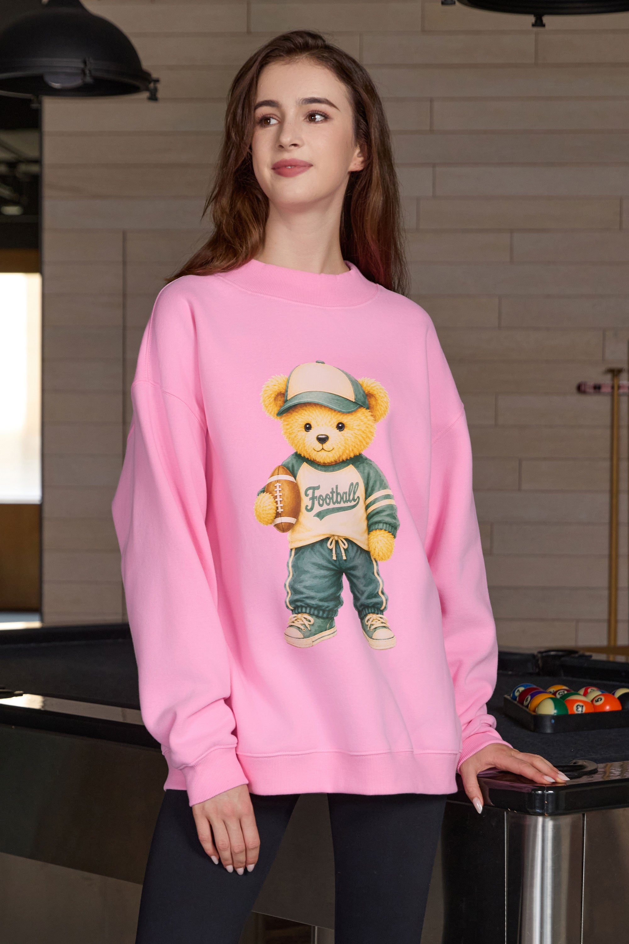 Football Teddy Mockneck sweatshirt