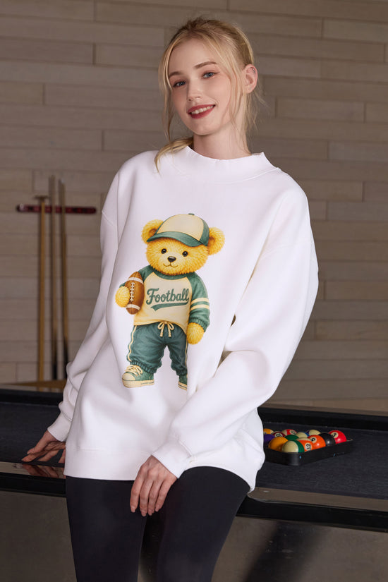 Football Teddy Mockneck sweatshirt