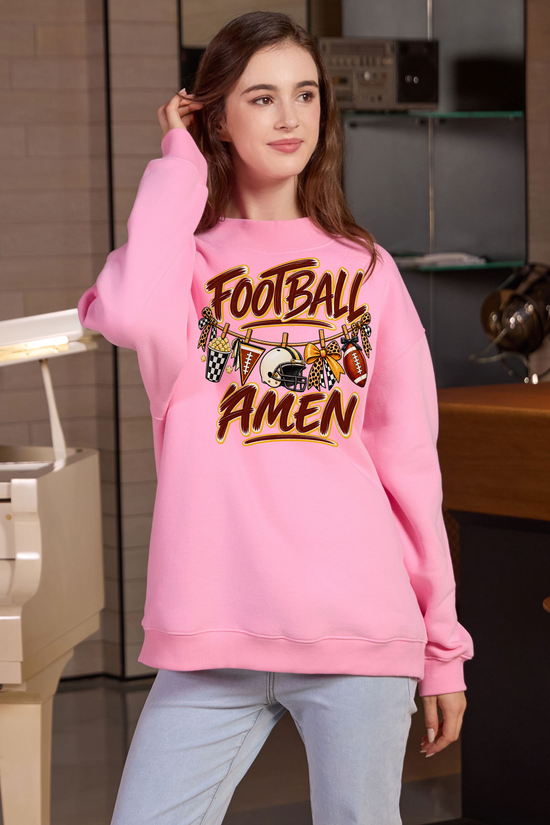 M004-G014 LIGHT-PINK F4 — Football Laundry graphic on M004 light pink garment