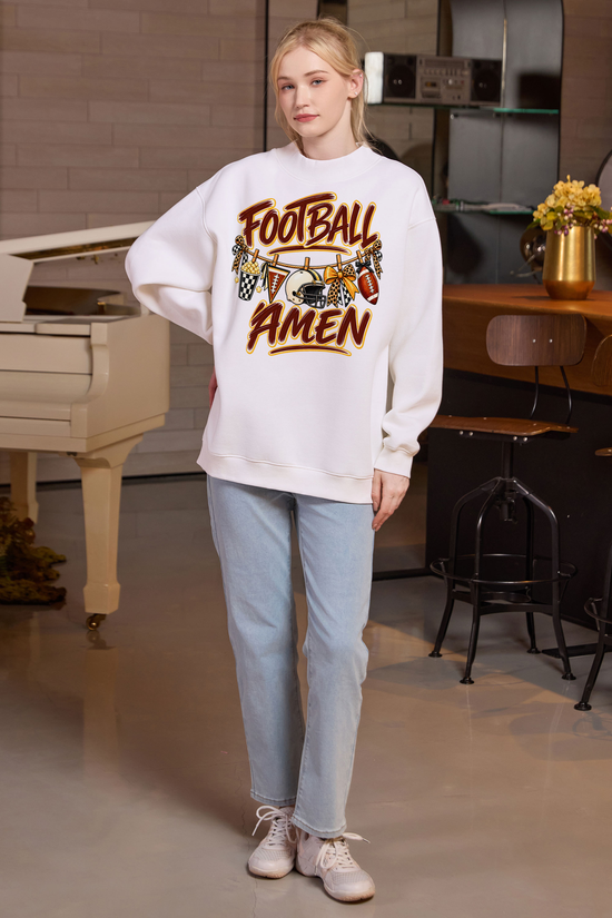 M004-G014 WHITE A1 — Football Laundry graphic on M004 white garment