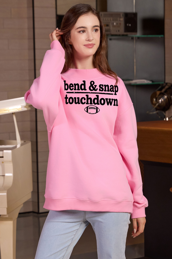 M004-G018 LIGHT-PINK F4 — Bend and Snap graphic on M004 light pink garment