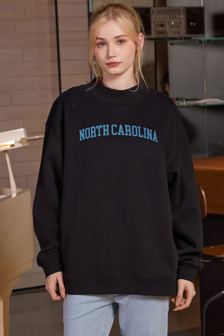 North Carolina Collegiate Sweatshirt — black — front view 1