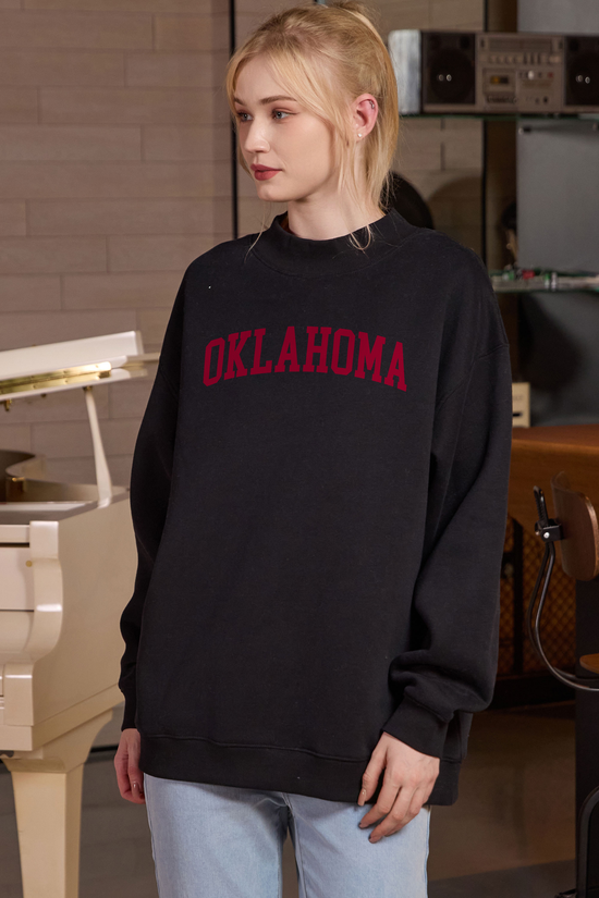 Oklahoma Collegiate Sweatshirt — black — front view 3