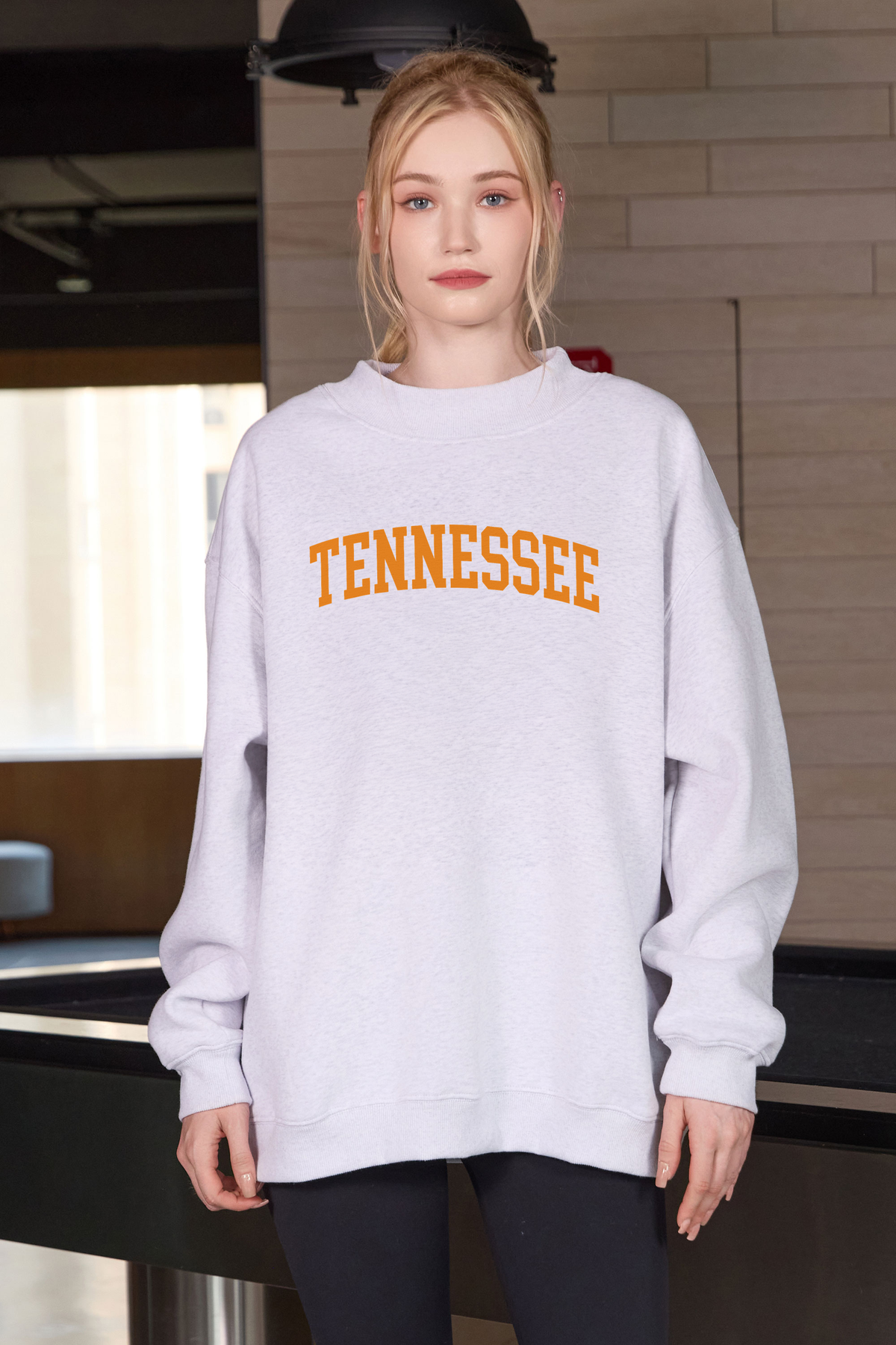 Tennessee Collegiate Sweatshirt — heather grey — front view 2