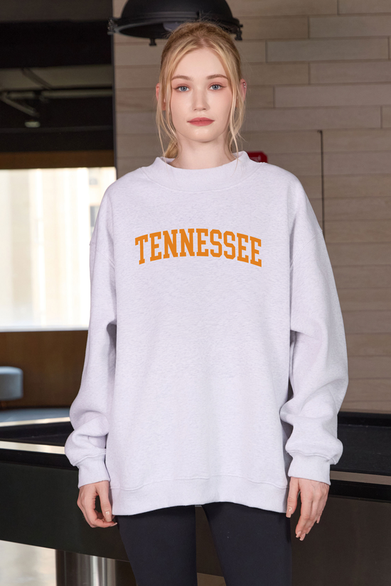 Tennessee Collegiate Sweatshirt — heather grey — front view 2