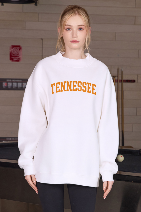 Tennessee Collegiate Sweatshirt — white — front view 2