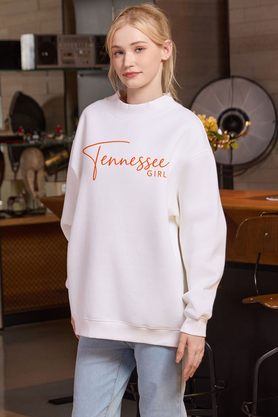 Tennessee Girl Lettering Sweatshirt in white — model view 1.