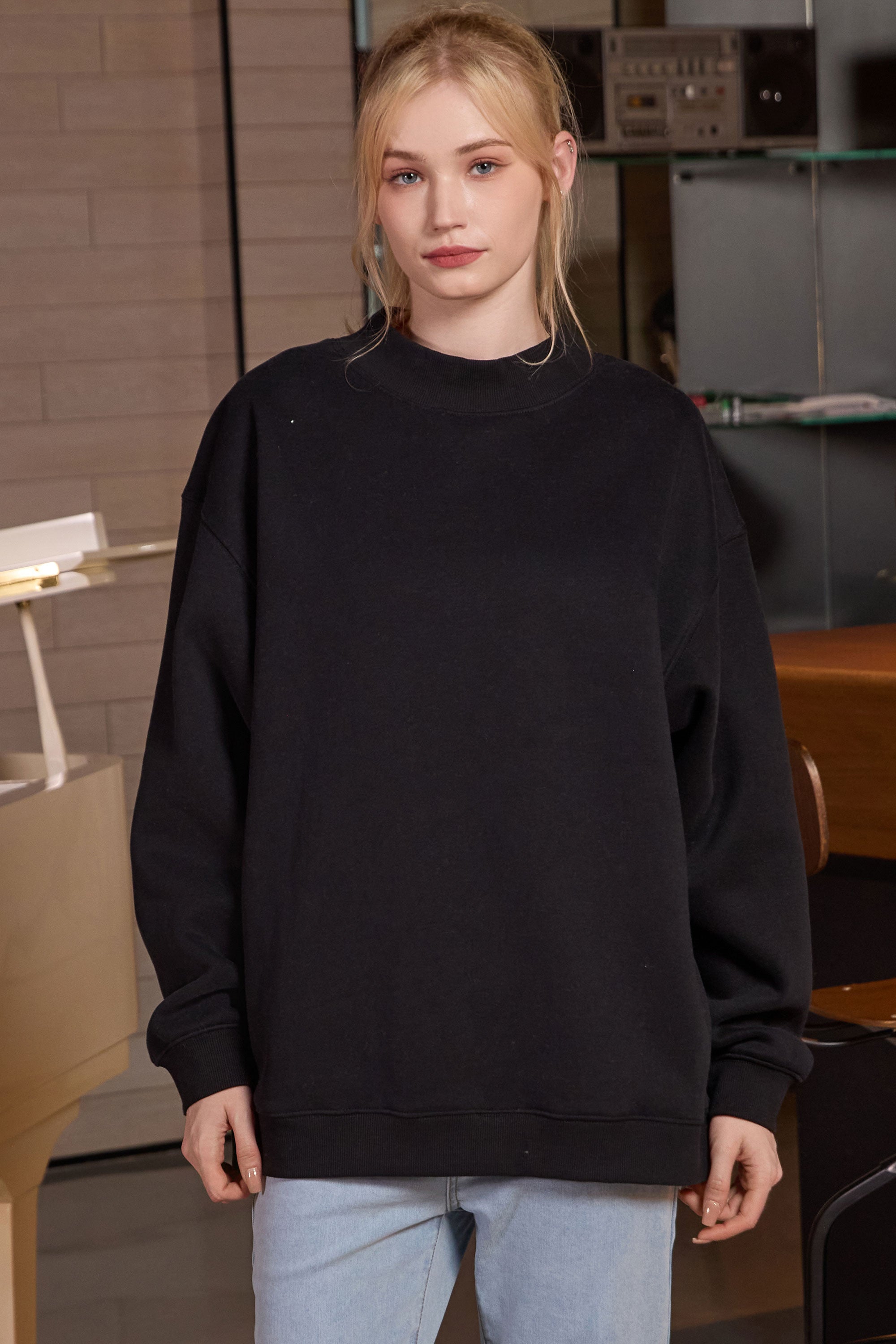 Oversized Mockneck Sweatshirt