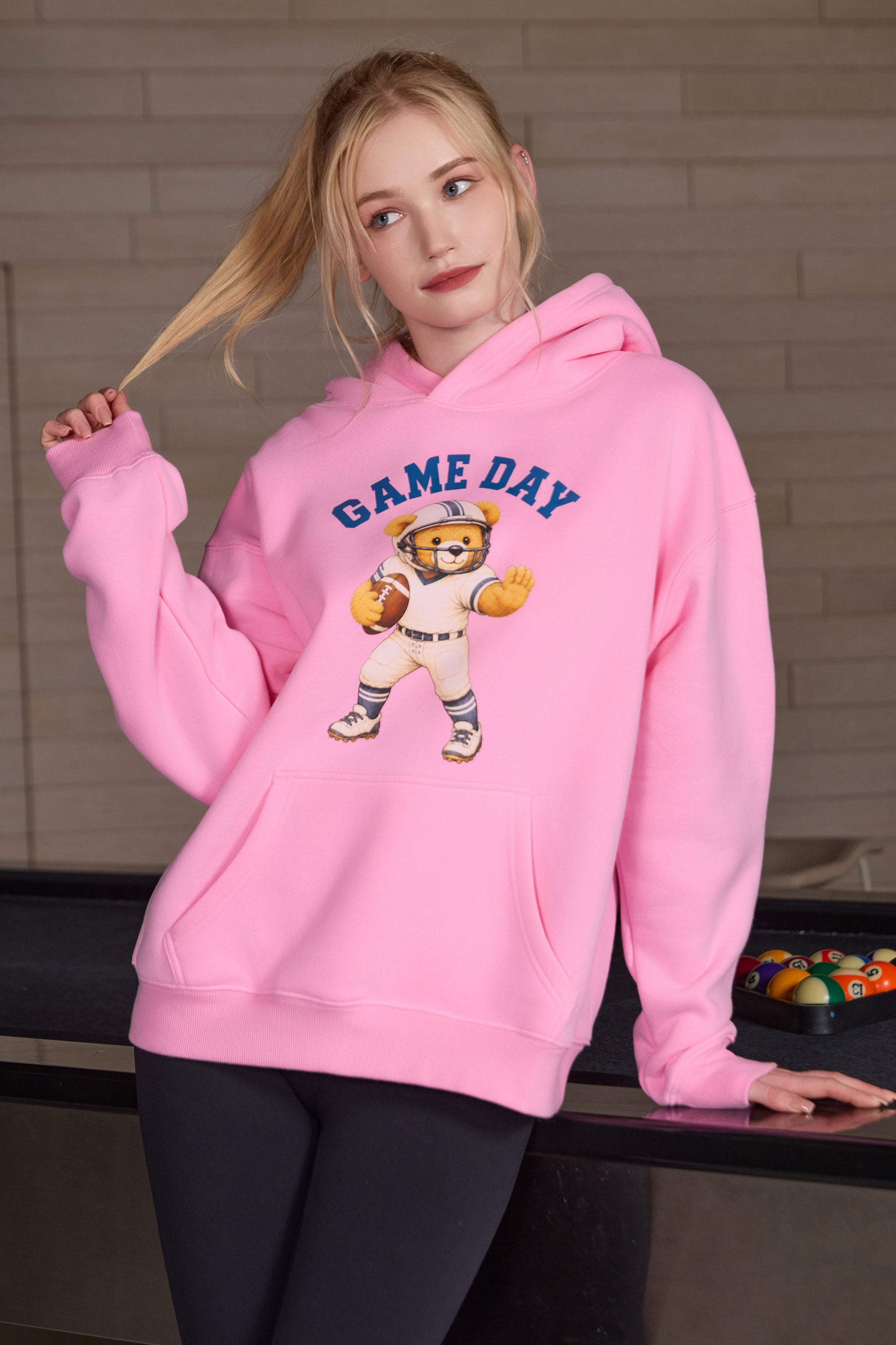 Teddy Football Hoodie