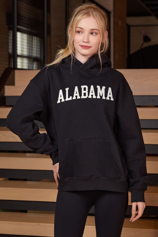 Alabama Collegiate Hoodie — black — front view 1