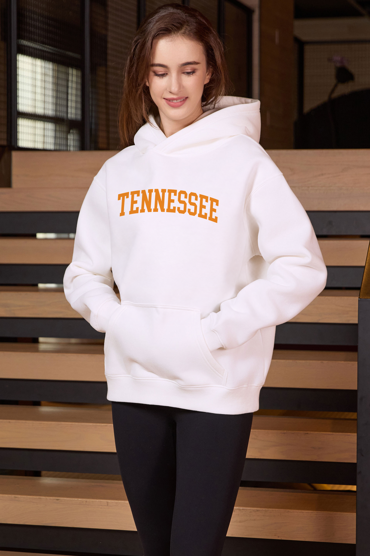 Tennessee Collegiate Hoodie — white — front view 2