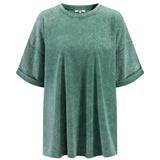 The Effortless Snow Washed Tee - Green