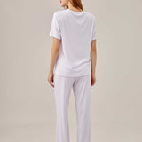 Airy soft loose fit top & wide pants set