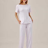 Airy soft loose fit top & wide pants set