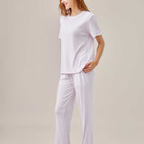 Airy soft loose fit top & wide pants set