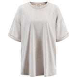 The Effortless Snow Washed Tee - Beige