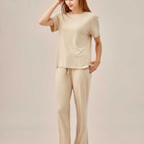 Airy soft loose fit top & wide pants set