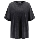 The Effortless Snow Washed Tee - Black