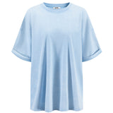 The Effortless Snow Washed Tee - Blue