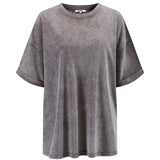 The Effortless Snow Washed Tee - Brown