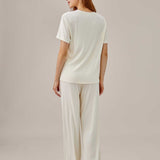 Airy soft loose fit top & wide pants set