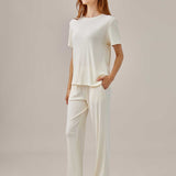 Airy soft loose fit top & wide pants set