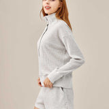 Waffled Henley Pullover Set