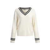 Cozy ribbed loungewear set with sporty stripes