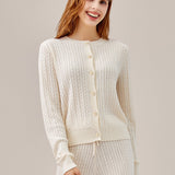 Cable Knit cardigan and pants set