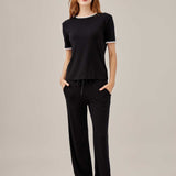 Scalloped trim two-piece set