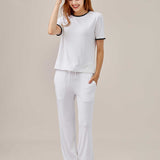 Scalloped trim two-piece set