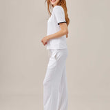 Scalloped trim two-piece set