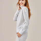 Waffled henley pullover & pants set