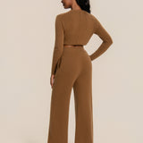 Cashmere soft wide legged pants