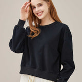 Two Soft Crew Neck Sweatshirt - Black